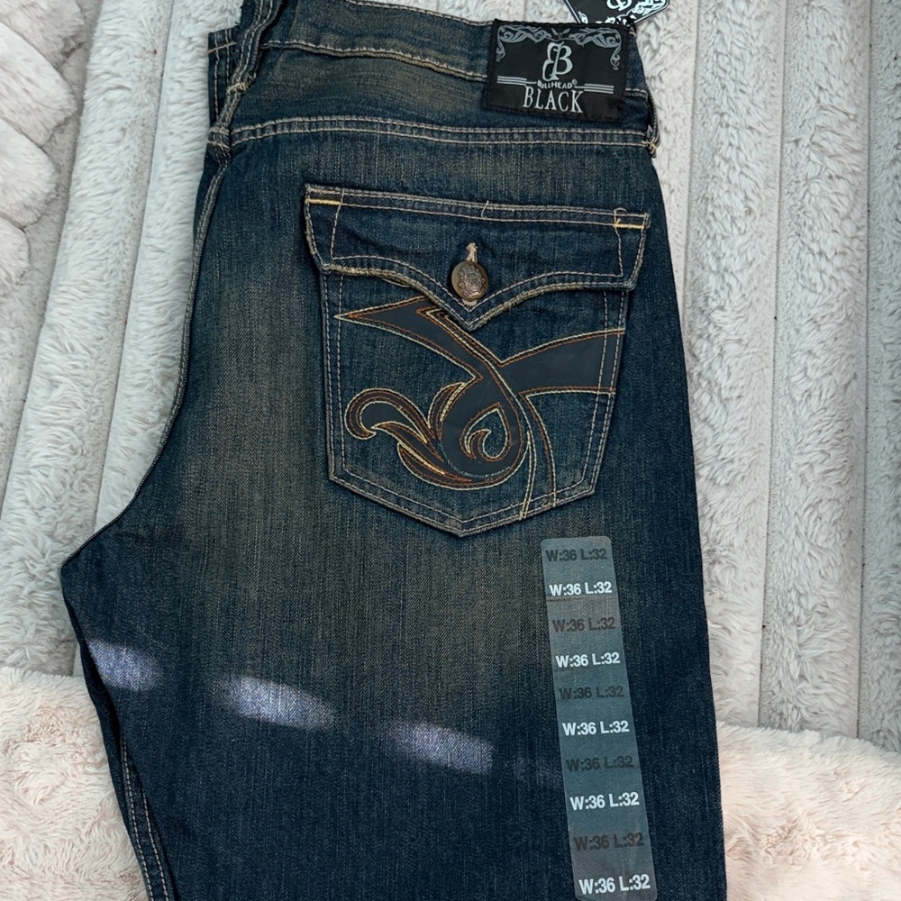 Bullhead Men's Relaxed Jeans in Dark Blue